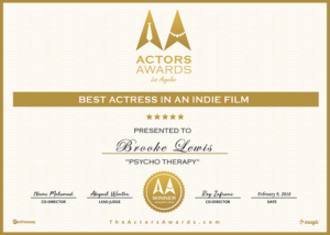 Actor award, Brooke Lewis